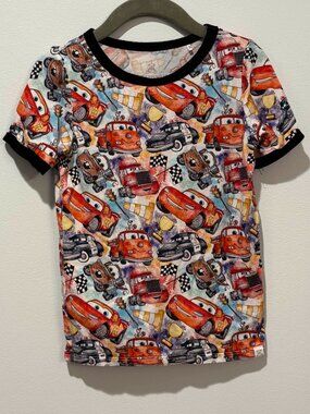 USED - Little Snuggles Disney Pixar Cars Short Sleeve Short Set - Size 4Y